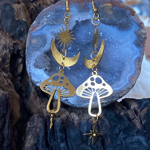 Mushroom earrings - Picture 2 of 2